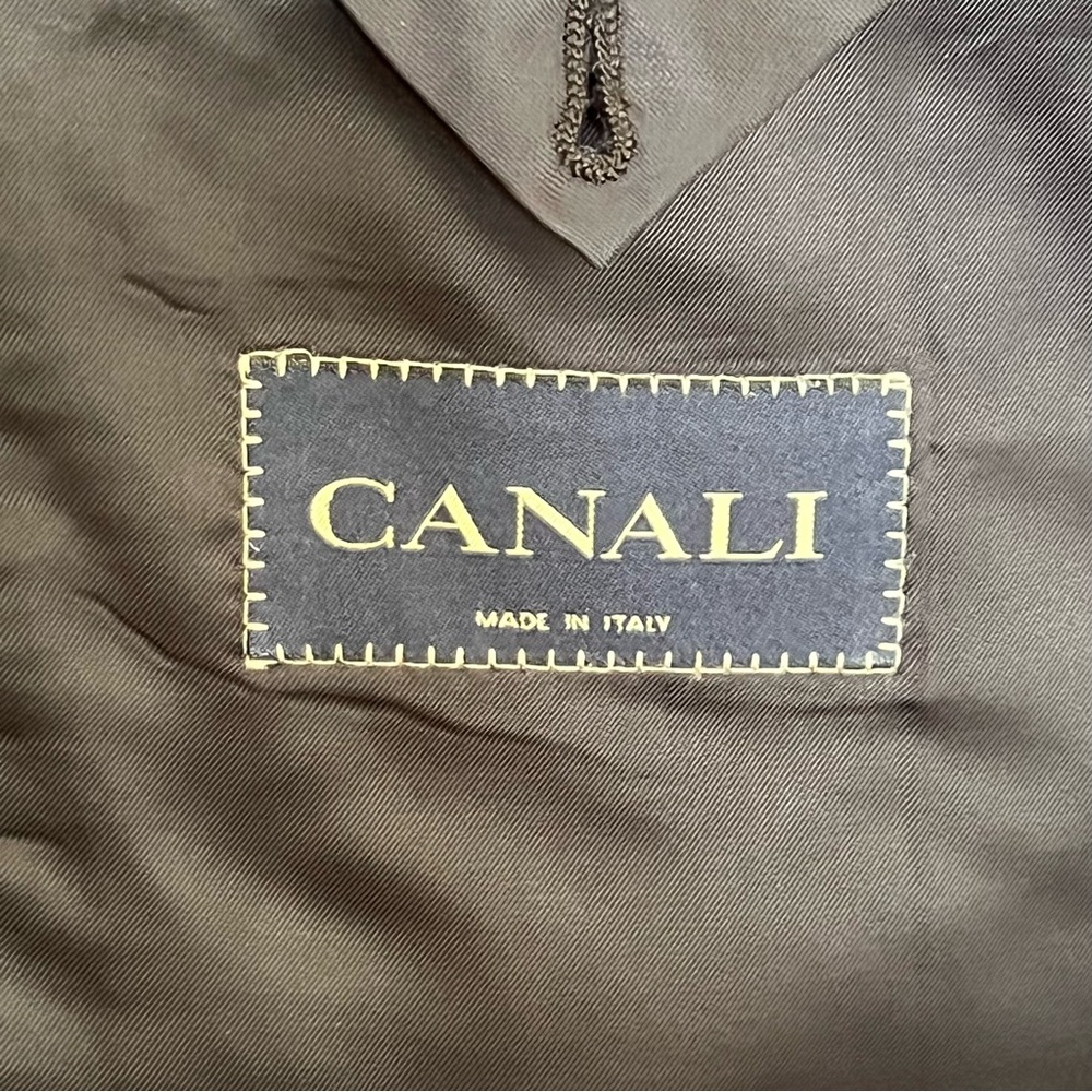 Canali Men's Blue Blazer Loro Piana Tasmanian 120 Wool, Size 62 (US52) - Picture 3 of 16